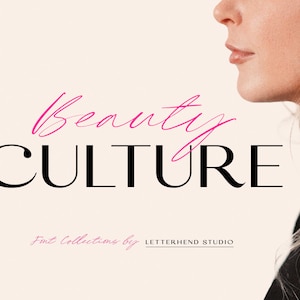Duo di font Beauty Culture: font Luxury Script e Sans Serif
