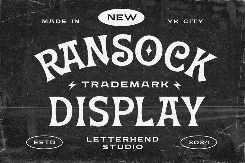Ransock Display Font: Modern Vintage Retro Font - Etsy