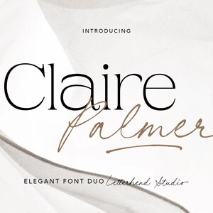 Claire Palmer Font Duo: Elegant Script & Serif Fonts