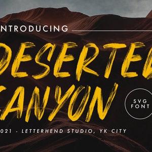 Deserted Canyon - vet lettertype, Svg-lettertype, sterk, kop, cool, titel, film, horror, thriller, getextureerd, spookachtig,