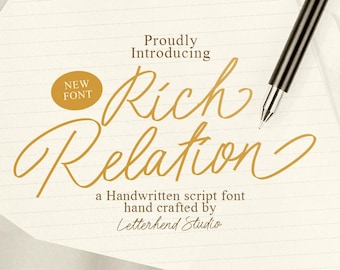 Rich Relation Script Font: Elegant Handwritten Wedding Invitation