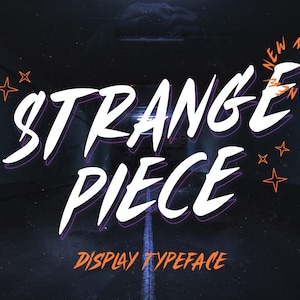Strange Piece Display Font: Urban Graffiti Style