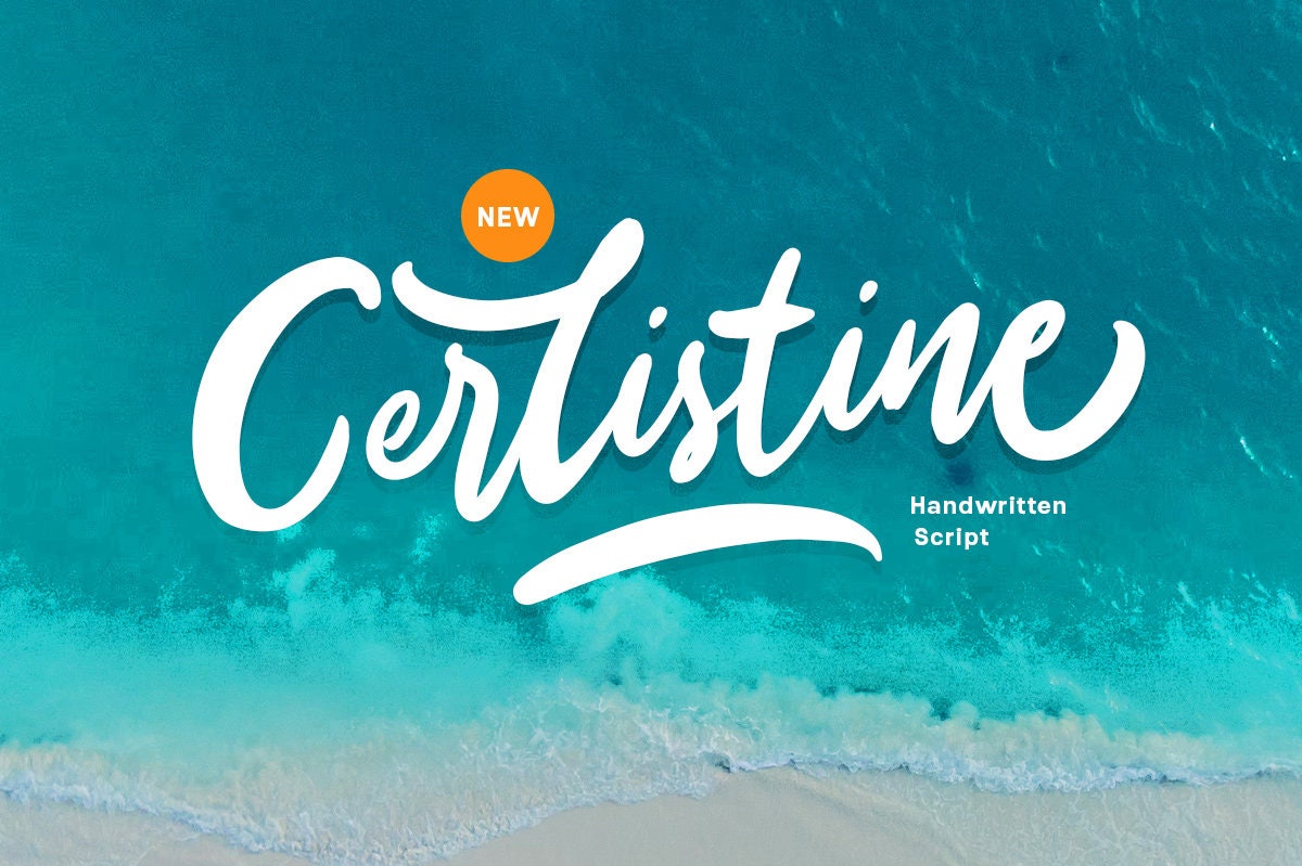 Police Cerlistine Bold Script : calligraphie moderne,