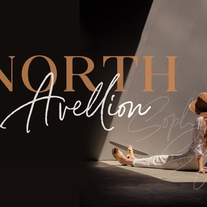 North Avellion Font Duo: Elegant Script & Serif