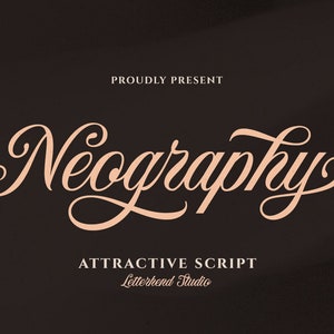 Neography Script Font: Attractive Cursive with Swashes