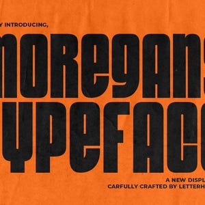 Moregans Bold Display Font: Retro Geometric Typeface