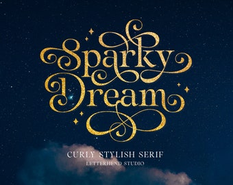 Sparky Dream Serif Font: Elegant Curly Swashes