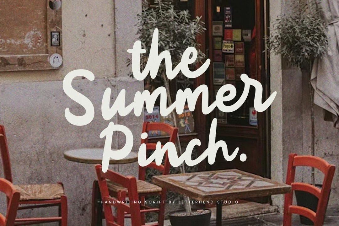 The Summer Pinch Handwritten Font: Casual Script - Etsy