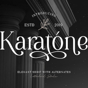 Karatone Elegant Serif Font with Swashes