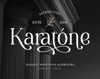 Karatone Elegant Serif Font with Swashes