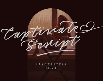 Captivate Script Font: Modern Calligraphy, Handwritten Style