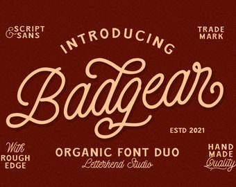 Duo de polices organiques Badgear : écriture monoligne et sans empattement