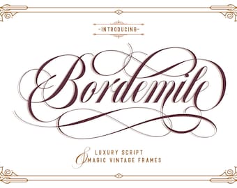 Bordemilr - Luxury Script,, elegant font, glamour font, royalfont, wedding font, romantic font, headline font, movie font,
