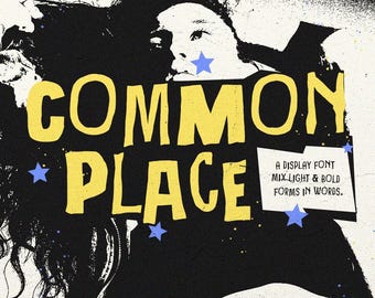 Common Place Zine Paper Display Font