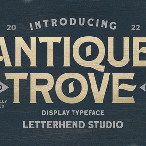 Antique Trove Display Font: Classic Bold Ligature Font