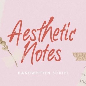 Notes esthétiques - Police manuscrite