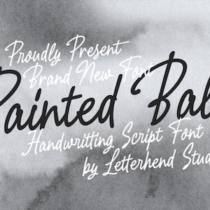 Painted Ball Monoline Script Font: Handwritten Signature Font