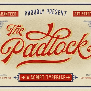 The Padlock: Vintage Script Font with Swashes