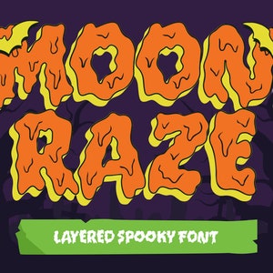 Moon Raze Spooky Cartoon Font: Horror, Witch & Ghost Theme