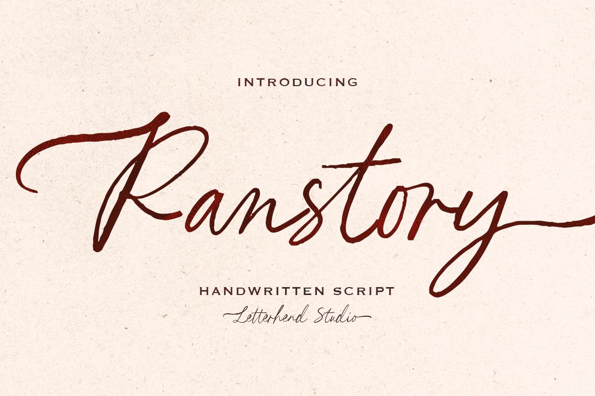 Ranstory Handgeschriebene Schrift: Elegante Kalligraphie, Logo-Design