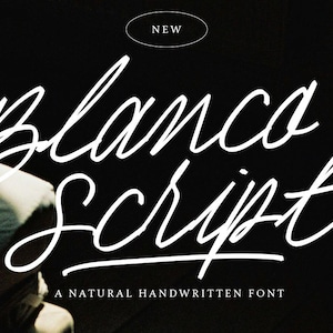 Blanco Script Font: Handwritten Modern Calligraphy, Monoline Script