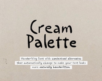Cream Palette – Natural Handwritten Font For Daily Vlog