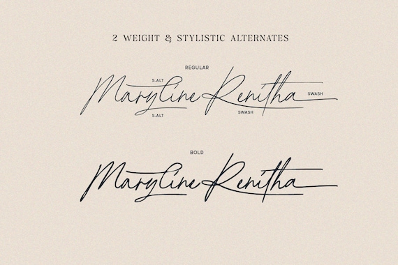 Andrea's Signature- Signature Font, Beautiful Font, Pretty