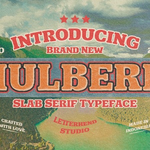 Hulberk Slab Serif Font: 60s 70s Retro Typeface