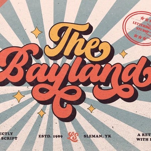 The Bayland Retro Font: 60s Bold Script