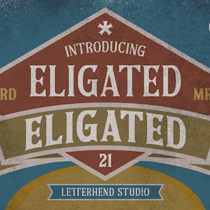 Eligated, Fuente Serif, Tipografía Serif, Fuente Serif para Display, Fuente Vintage, Serif Vintage, Serif Negrita, Fuente para Logotipos, vintage, retro