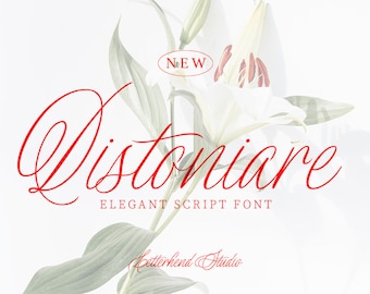 Distoniare Script Font: Elegant Signature Wedding Font