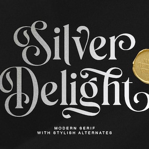 Silver Delight Font: Modern Serif with Swashes