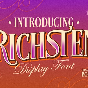 Richsten Victorian Display Font: Vintage Ornament & Swash