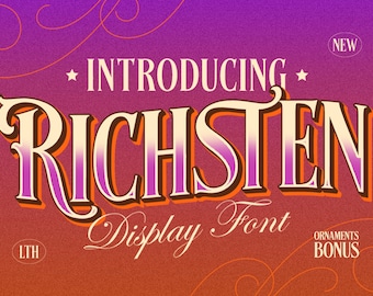 Richsten Victorian Display Font: Vintage Ornament & Swash