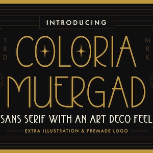 Coloria Muergad: Art Deco Display Schrift (Digitaler Download)
