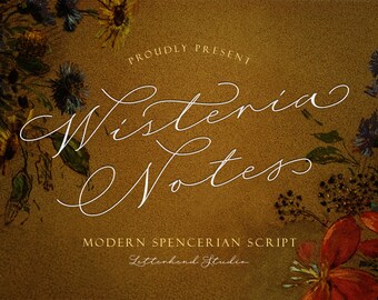 Wisteria Notes Font Modern Calligraphy Script