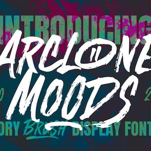 Arclone Moods Trockenpinsel Schriftart: Fettes Handgezeichnetes Display