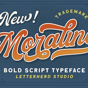 Moraline Bold Script Font: Retro Groovy Typeface