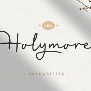 Holymore Handwritten Font: Modern Calligraphy Script (Wedding Invitation)