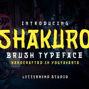 Shakuro Brush Typeface: Japanese Kanji Font
