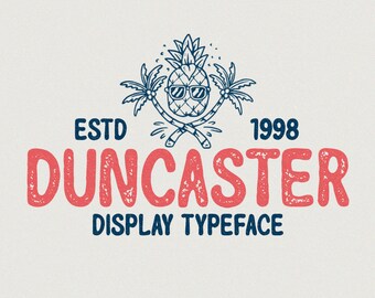 Duo de polices Duncaster : empattements et sans organiques, style estampé