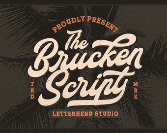 The Brucken Retro Script Font: Groovy Bold Cartoon Font