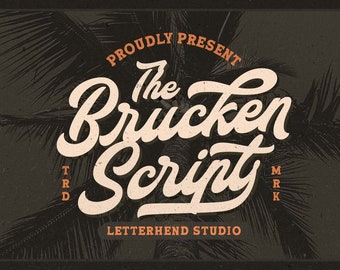 The Brucken,Quirky Font, Cartoon Font, Retro Font, Groovy Font, Retro Script, Old School Script, Bold Script,Cricut Font, Canva Font,