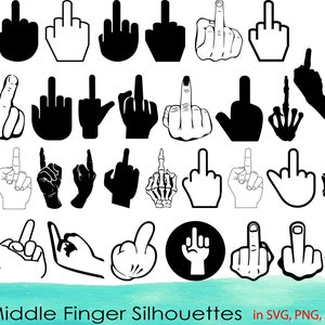 33 Middle Finger SVG Bundle,Middle Finger Clipart,Middle Finger DXF,Middle Finger Vector,Middle Finger png,Finger Sign svg,Hand sign svg