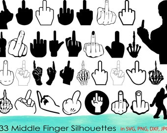 33 Middle Finger SVG Bundle,Middle Finger Clipart,Middle Finger DXF,Middle Finger Vector,Middle Finger png,Finger Sign svg,Hand sign svg