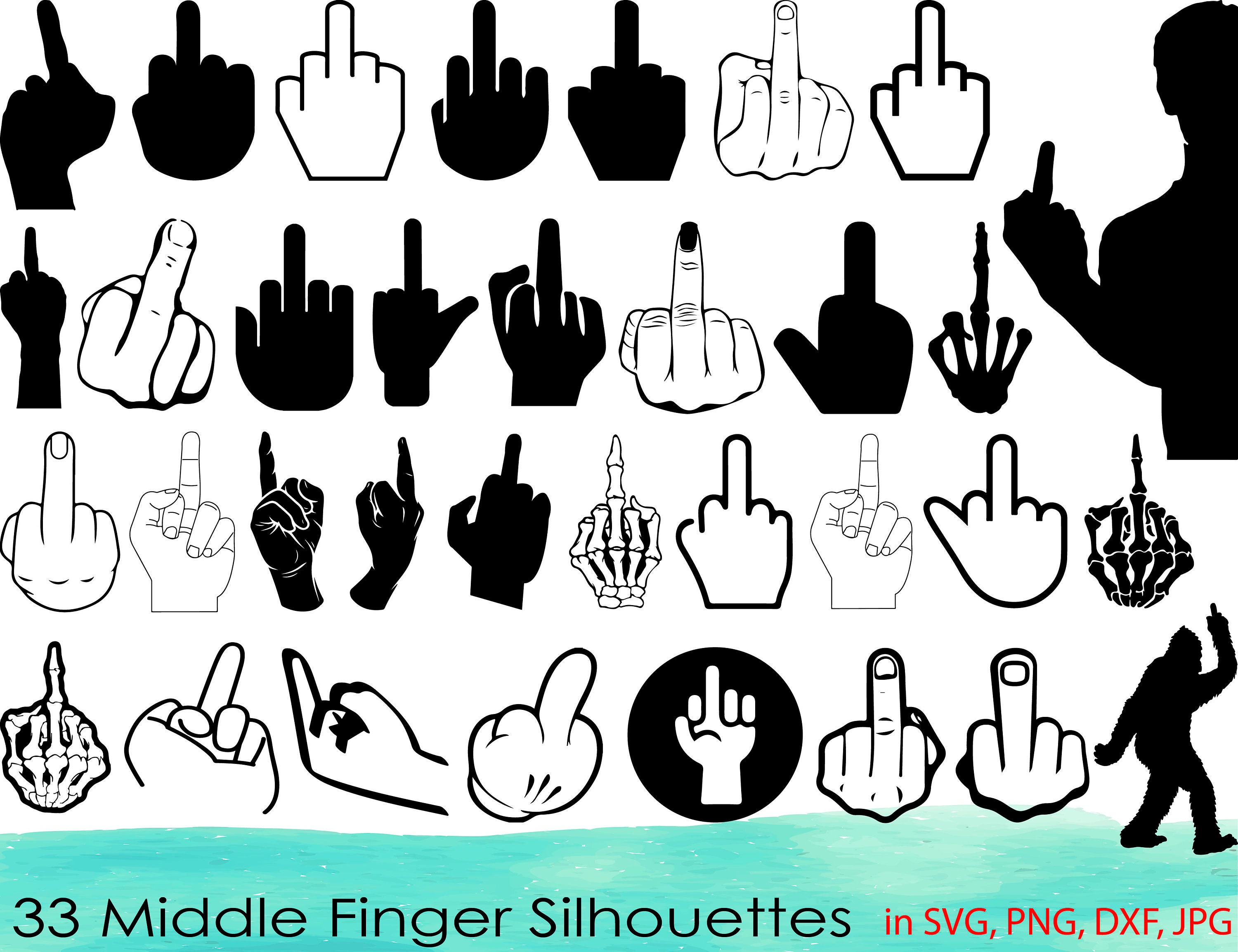 Mittelfinger SVG Bundle, Mittelfinger SVG, Fick Dich Png