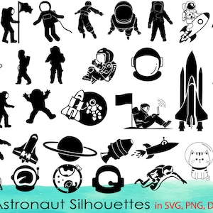 35 Astronaut SVG Bundle,Astronaute Clipart,Astronaute DXF,Astronaute Vecteur,Astronaute png, Espace svg, Cosmonaute svg, Fusée svg