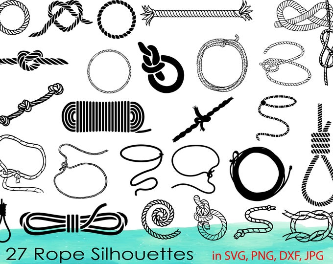 Rope SVG Bundle, Nautical Knot Svg, Rope Dxf, Rope Png, Rope Eps, Rope ...