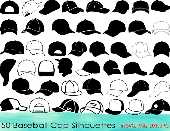 Download 50 Baseball Cap Svg Bundlebaseball Cap Clipartbaseball Cap Etsy