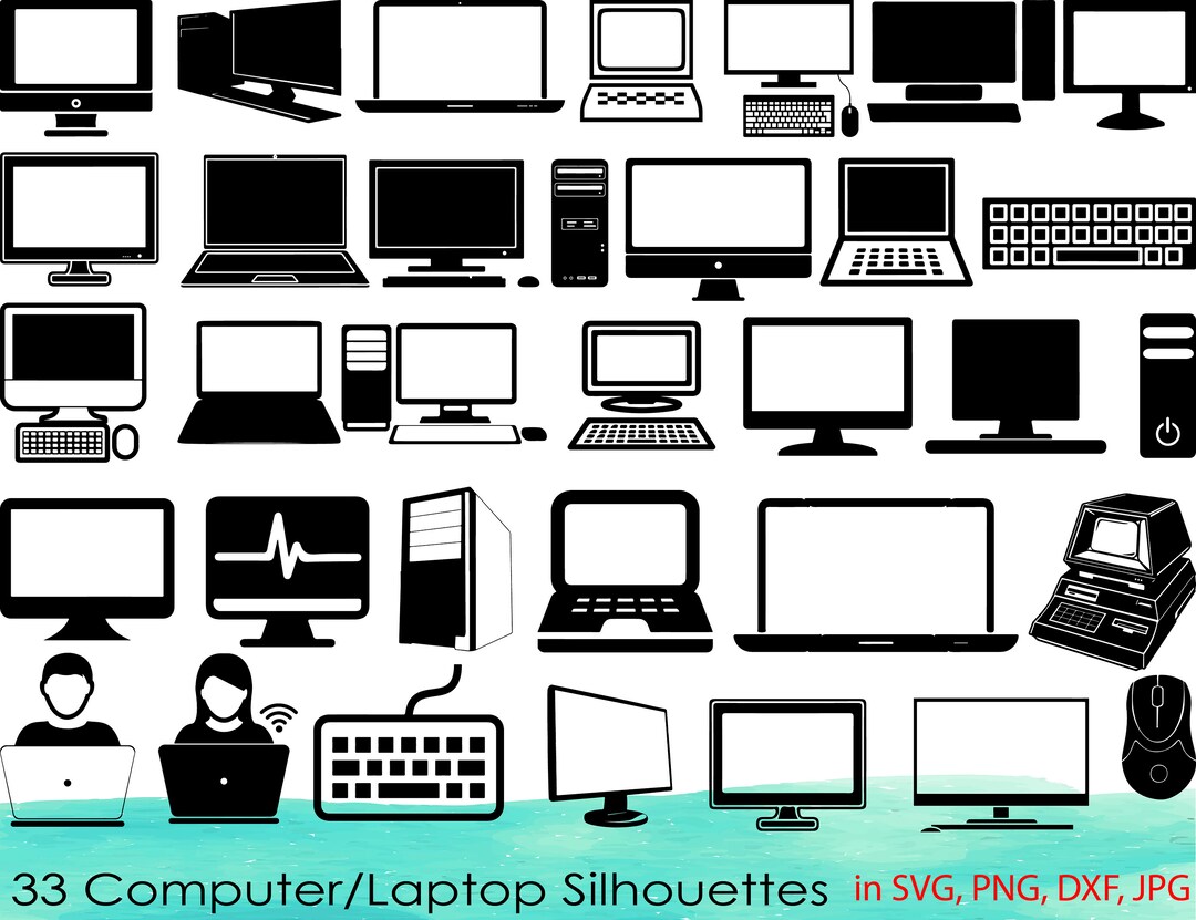 Truevector Svg Style Computer 33 Computer SVG Bundle,laptop Svg,computer Clipart,computer Dxf,laptop ...